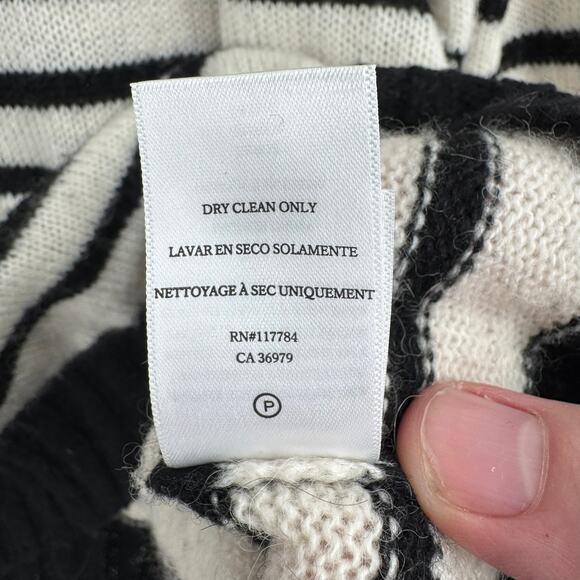 Rails Wool Cashmere Blend Perci Bretton Heart Sweater Womens Large Cream Black - Picture 10 of 14